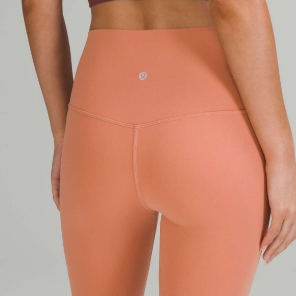 Lululemon Align High-Rise Pant 25" Pink Savannah Sz 6 double lined - Picture 2 of 6
